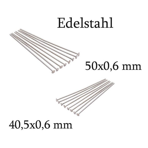 30x Nietstifte aus Edelstahl Flachkopfstifte 2 Größen zur Auswahl