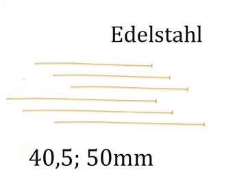 30x Nietstifte aus Edelstahl Flachkopf 40,5 oder 50 mm 2 Größen zur Auswahl