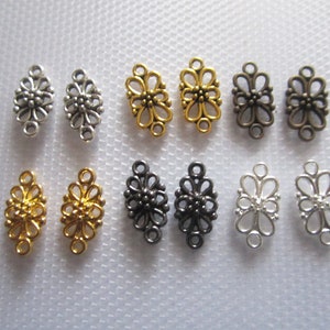 6x filigree connector flower 6 colors to choose from image 2