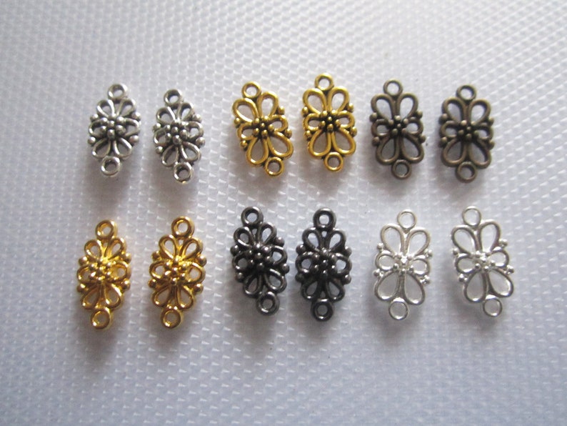 6x filigree connector flower 6 colors to choose from image 2