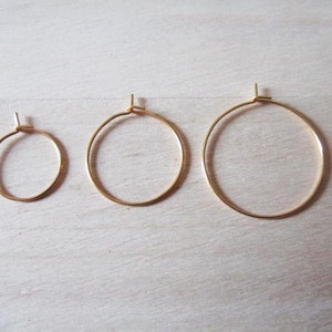 6x surgical stainless steel hoop earrings 3 sizes to choose from for jewelry making image 2