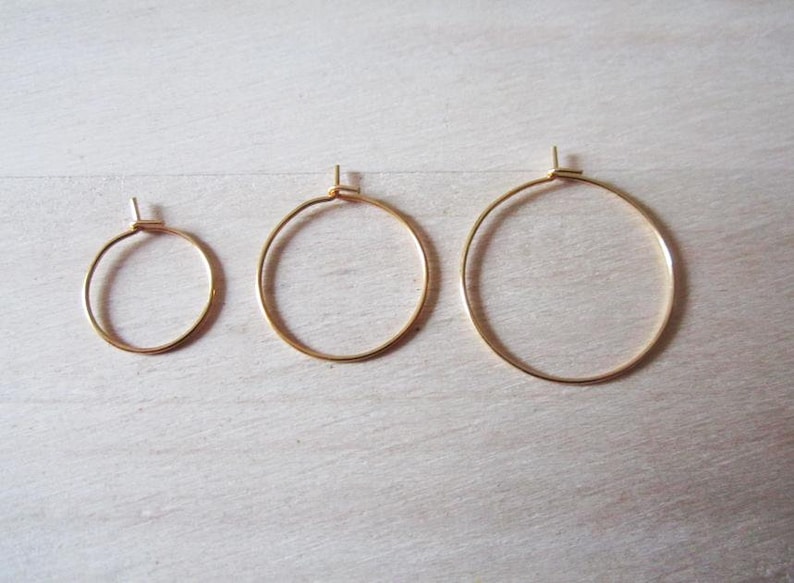 6x surgical stainless steel hoop earrings 3 sizes to choose from for jewelry making image 2