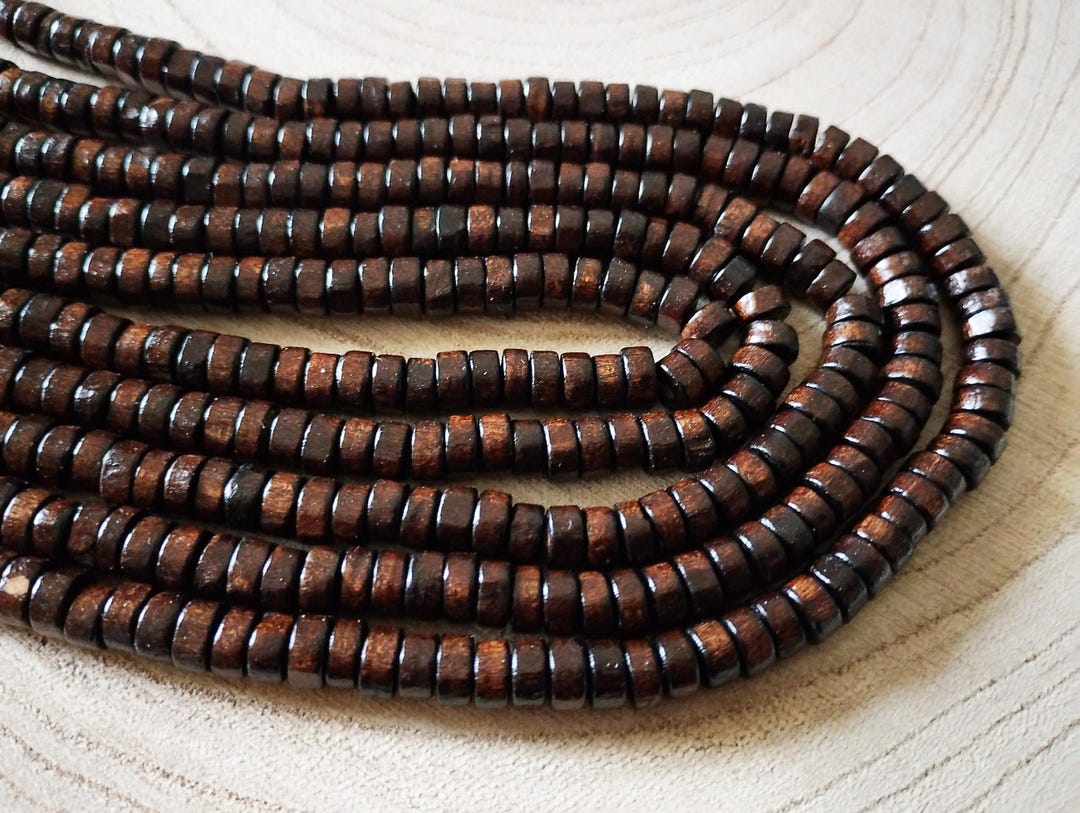 Heishi Wooden Beads Made of Maple, 6 Mm X 3 Mm, Brown Strand - Etsy