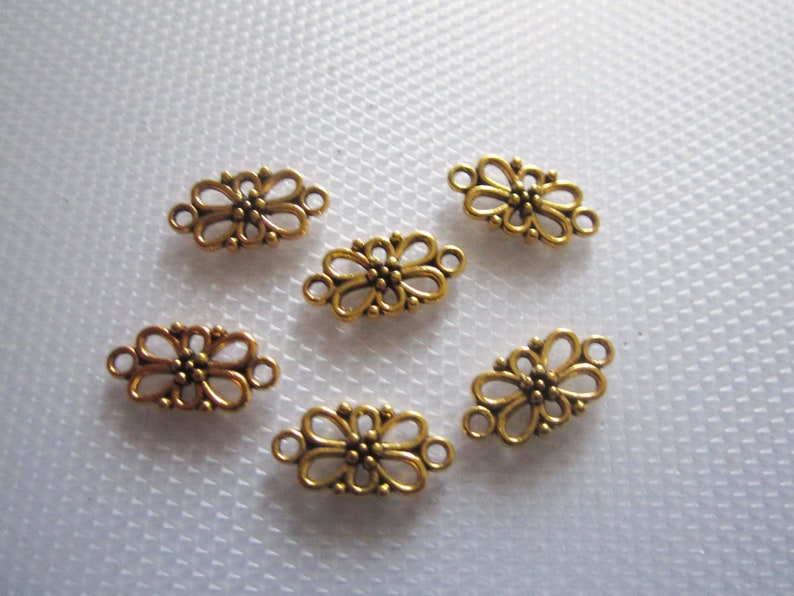 6x filigree connector flower 6 colors to choose from Antikgold