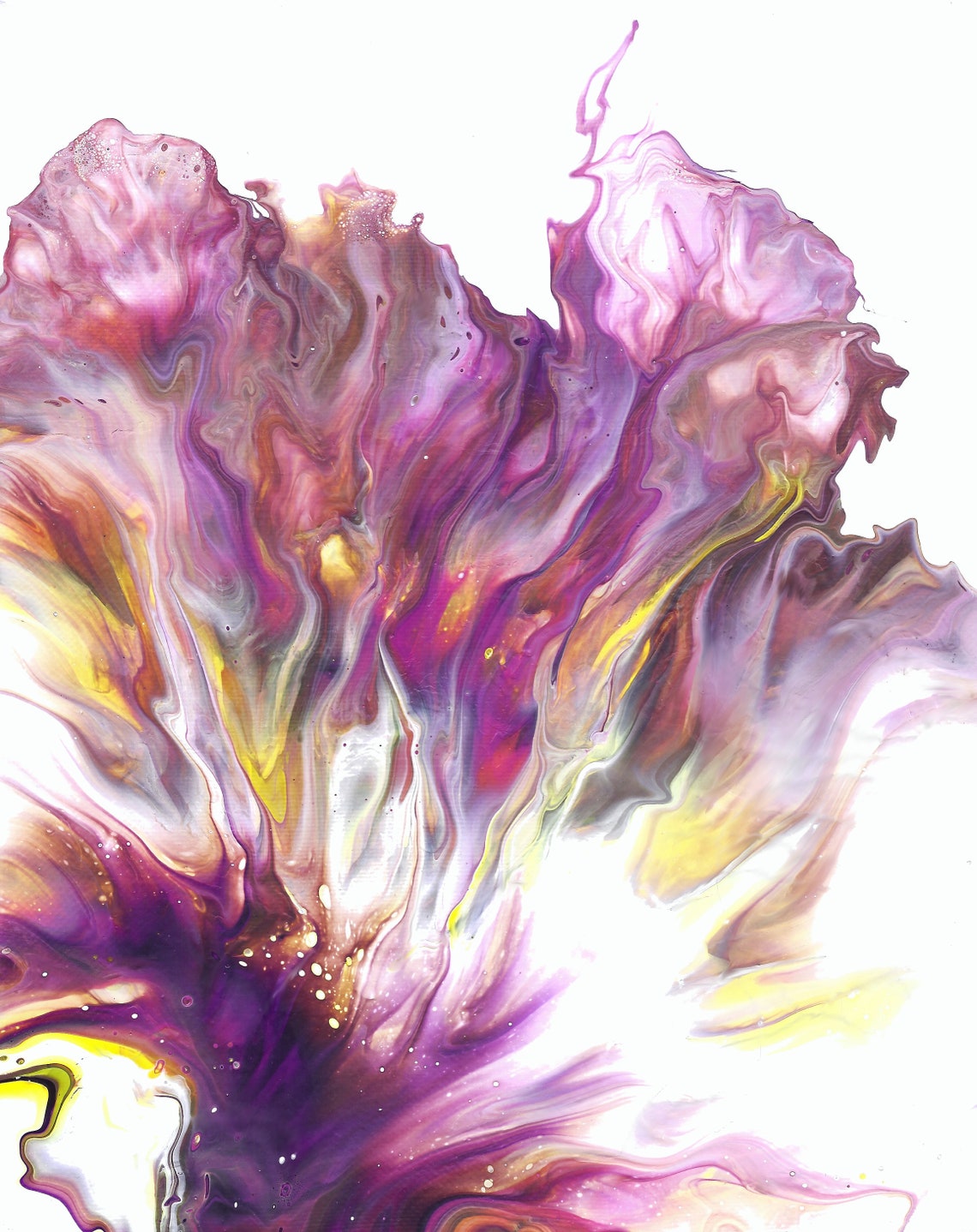 In Bloom Fluid Art PRINT Etsy