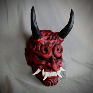 Red Oni Mask: Wearable Japanese Noh Mask