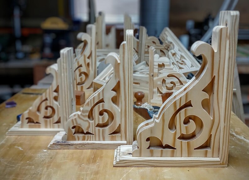 Wood Corbel: Modern Rustic Shelf Bracket - the Atlanta - Etsy
