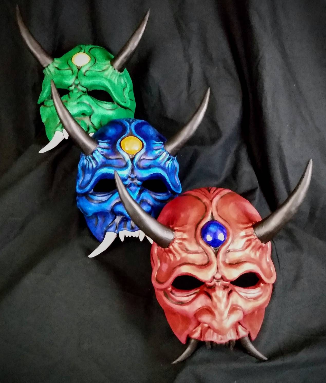 青鬼面 / 半鬼面 / 日本の鬼面 - Etsy 日本
