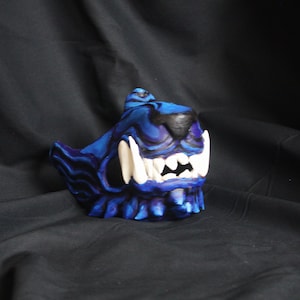 Wolf Mempo Mask / Bushido Wolf Mask / Samurai Half mask / Japanese Menpo