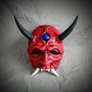 Rood Oni Masker / 3/4 Oni masker / Japans Demon Masker
