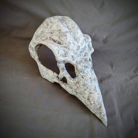 着用可能なカラスの頭蓋骨マスク：人工骨、手描きPLA - Etsy 日本