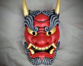 Traditional Oni Mask / Bushido Mask / Japanese Theater Mask