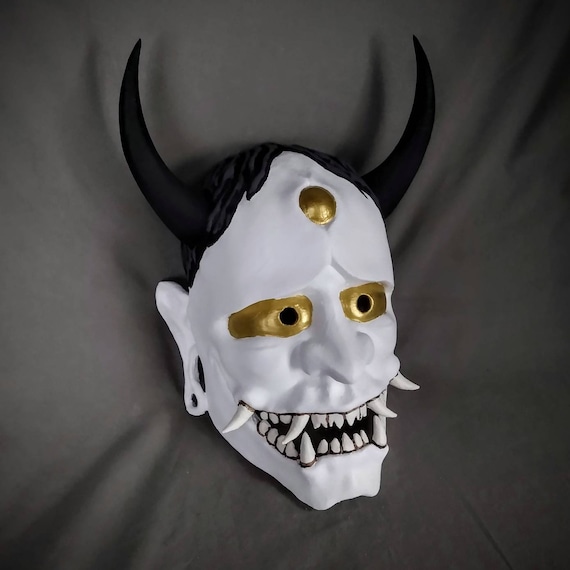Mask White Oni Mask / Noh Mask - Etsy