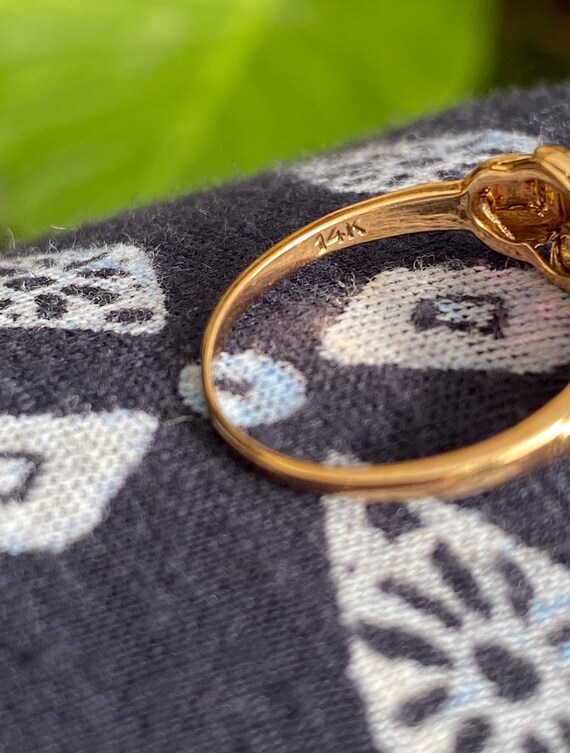 14ct Gold Ruby Diamond Trilogy Ring - Circa 1925 - image 7