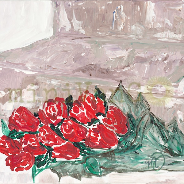 She Left Me Roses by the Stairs Etsy