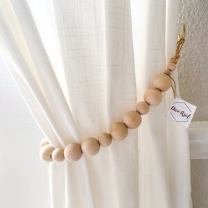 Wooden Curtain Tie backs Drapery Hold backs Rustic Set of 2 Home Decorative