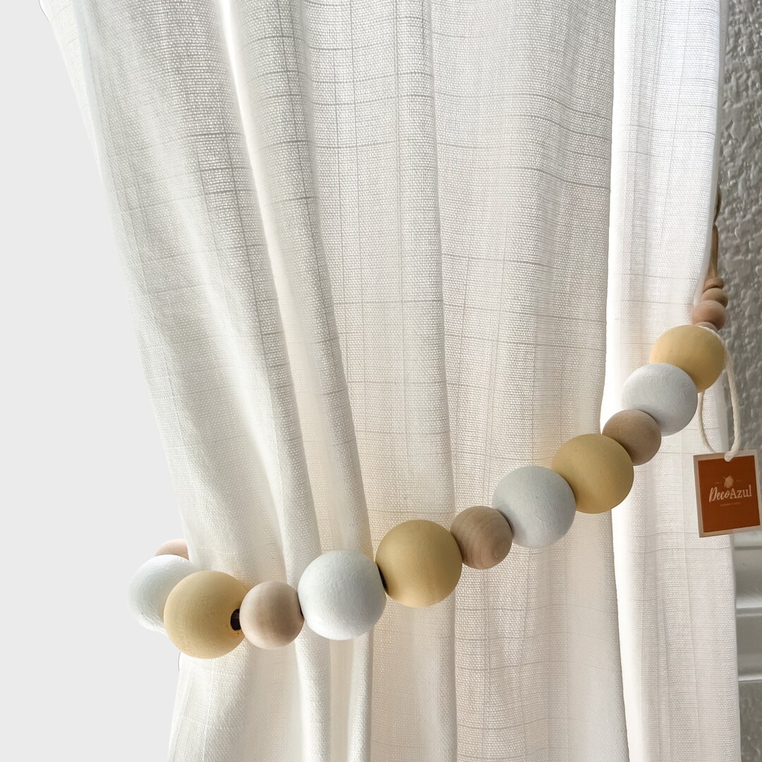 Yellow Curtain Tiebacks for Children's Bedroom, Nursery Curtain Tie