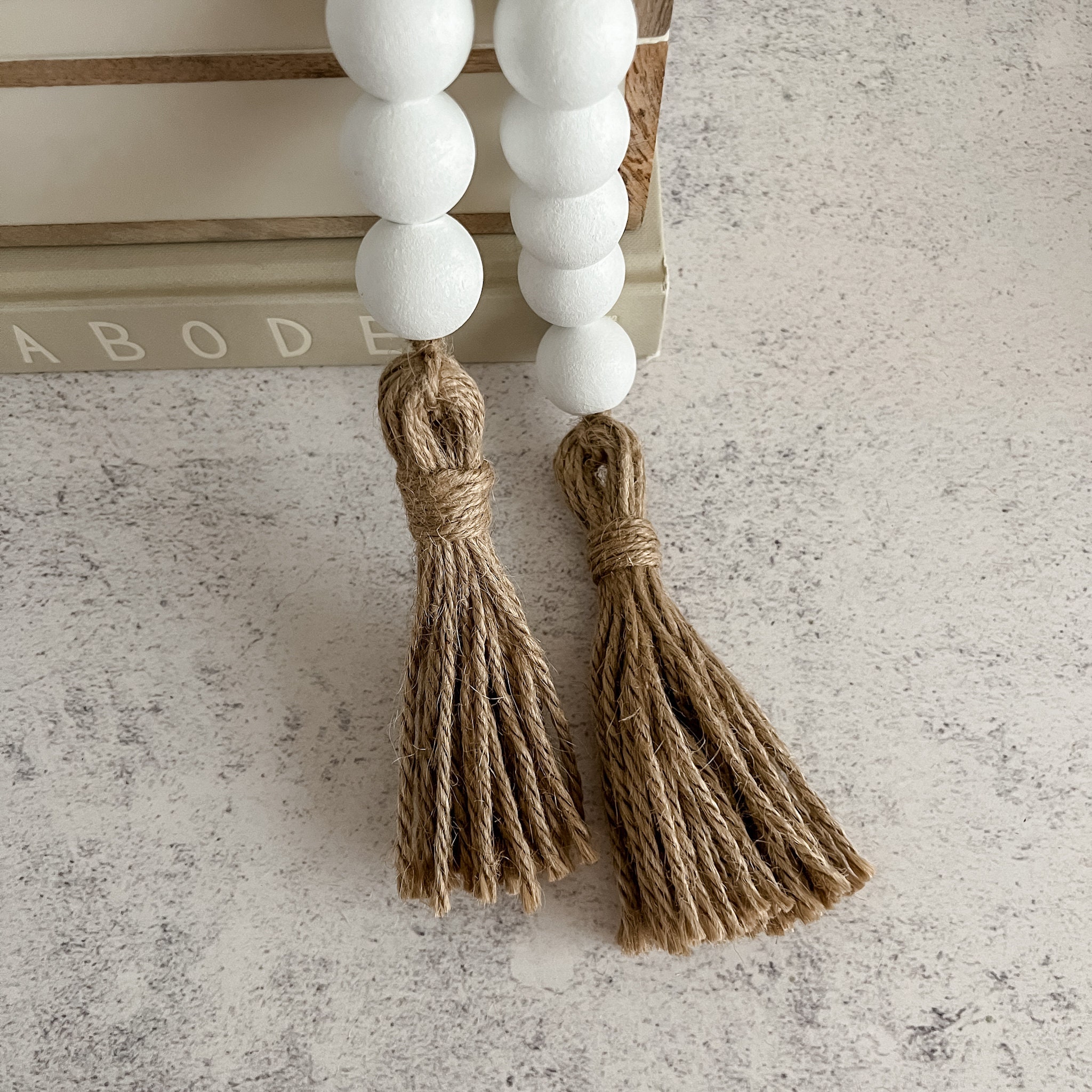 White Wood Bead Garland – The Blessed Barn Co.