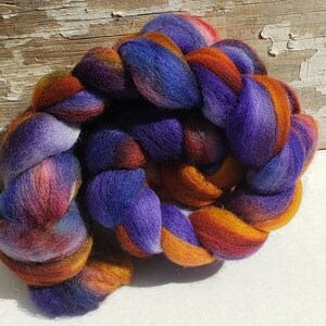 Sunrise-handbemalt 23 Mikron Merino Wolle Kammzug, ideal zum Spinnen, Filzen und Weben