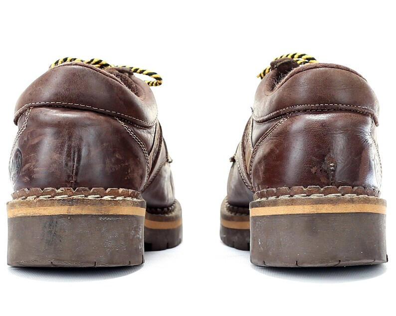 Eur 41.5 Uk 8 US men 8,5 Work Footwear Shoes for Men 80s Vintage DOCKER/'S Footwear Tanned Brown Leather Rugged Sole