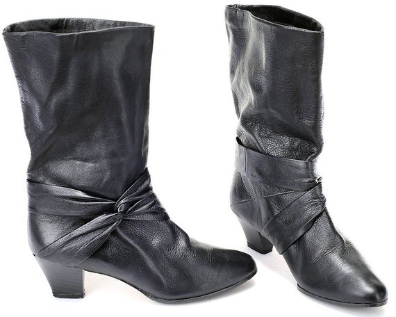 leather slouch boots uk