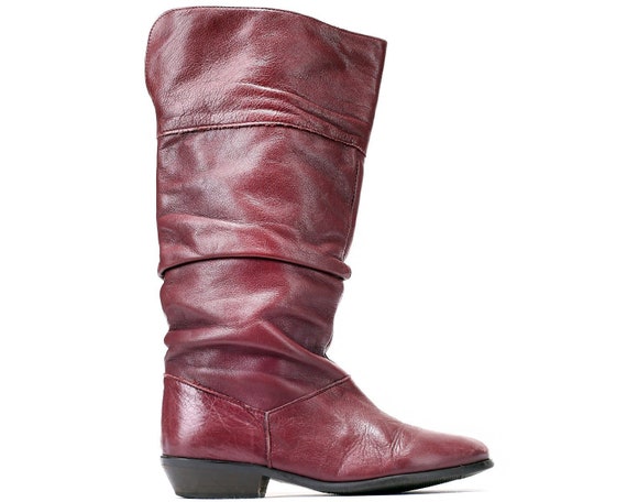 leather slouch boots uk