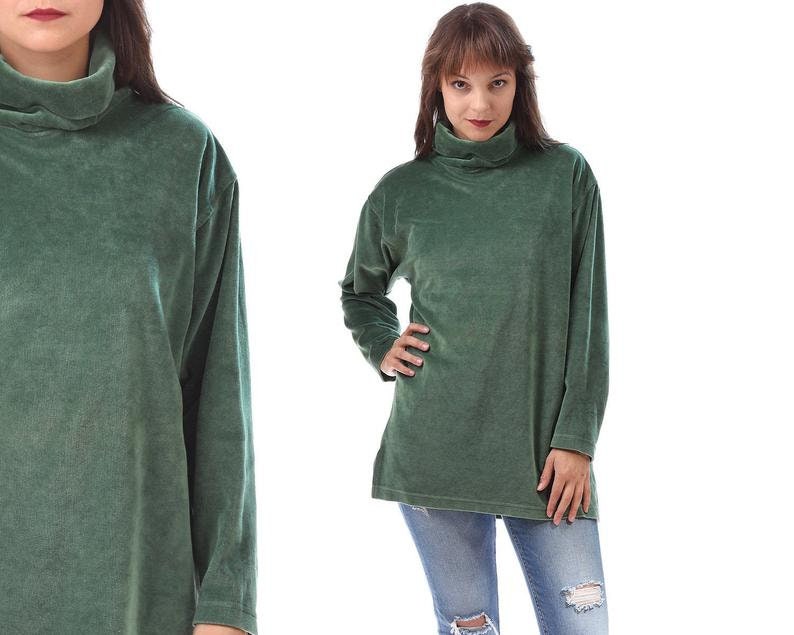 green velvet sweatshirt