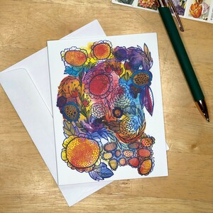 Por favor riegue el juego de tarjetas de notas del jardín, 5 tarjetas en blanco con sobres, regalo de anfitriona, notas de agradecimiento, regalo para jardinero