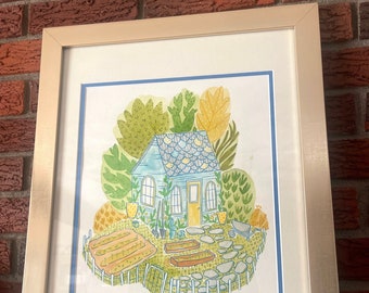 Make Room to Grow, Original Framed Watercolor Painting, gift for gardener