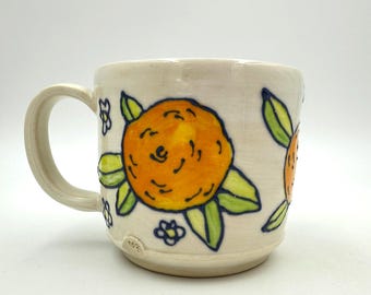 Orange Love Handmade Ceramic Mug