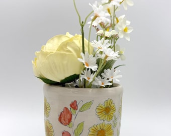 Bailey WildFlowers Vase, handmade pottery vase, Gift for Gardener, housewarming gift