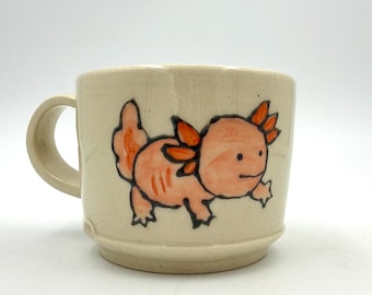Axolotl Cocoa Cup, small hot chocolate mug