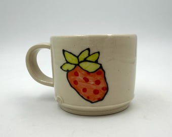 Strawberry Cocoa Cup, custom listing for Lisa
