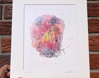 NEW! 'In Dreams' watercolor & ink Art Print