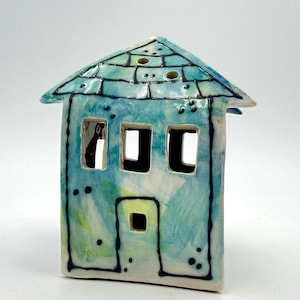 Handmade Ceramic Luminary, LightHouse, handbuilt pottery