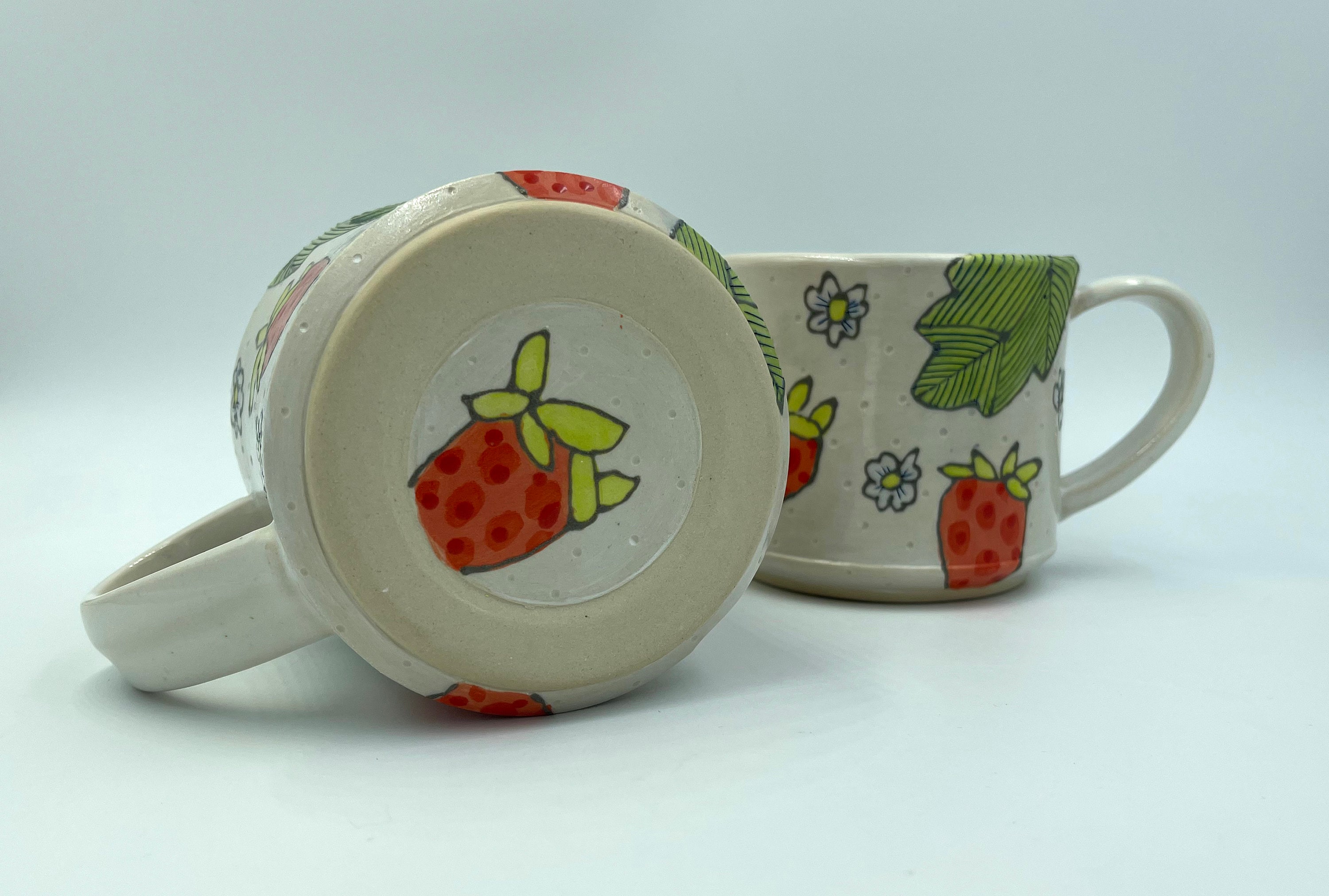 Preorder:strawberries Forever Handmade Ceramic Mug-clay Mug