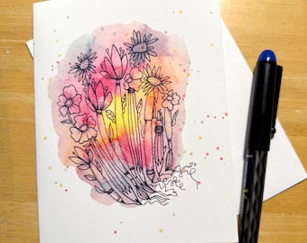 New! 'In Dreams' Notecards Set, 5 blank cards with envelopes
