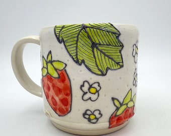 Strawberry Field Handmade Ceramic Mug