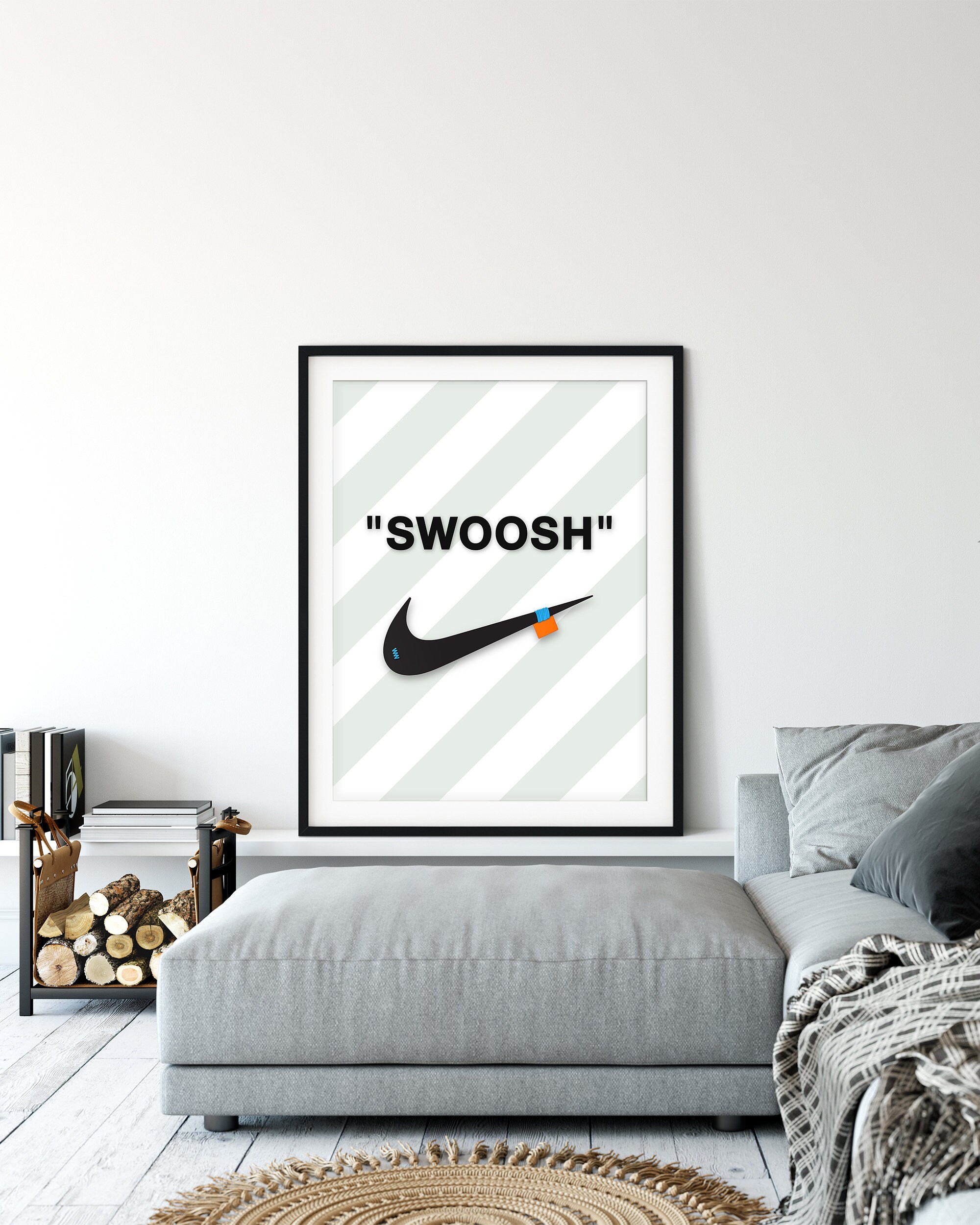 Off white swoosh hot sale