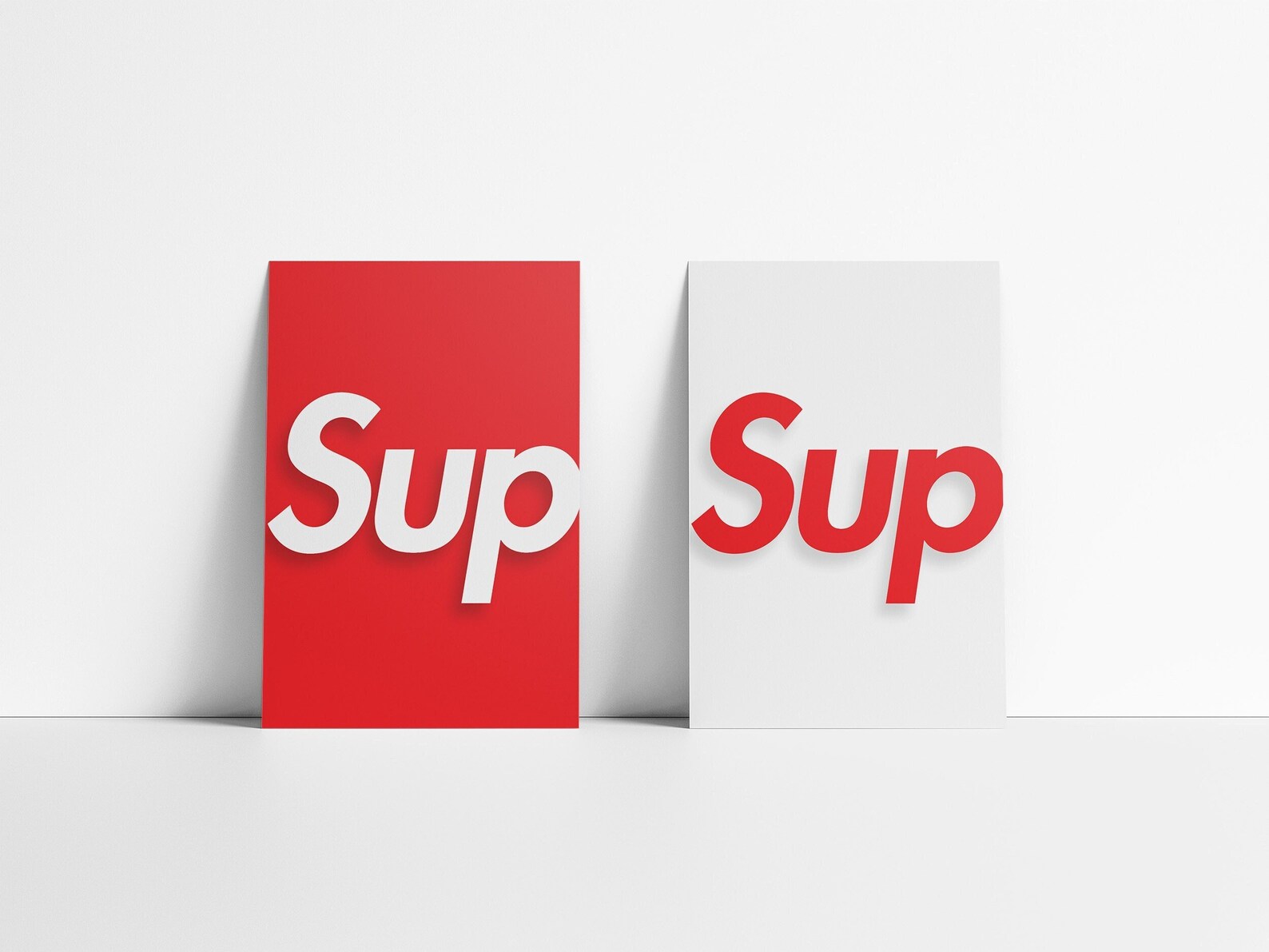 Red Sup Poster set of 2 Hypebeast Poster Instant Etsy