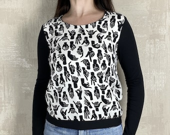 Cop Copine Vintage Printed Mesh Long Sleeve Womens Size M - Etsy