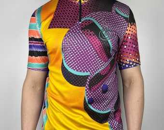 90's Gonso Vintage Colorful Cycling Cycle Jersey Size XL Bicycle Athletic Retro