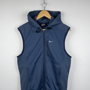 90s Vintage Nike Basketball Vest / Sleeveless Hoodie Black