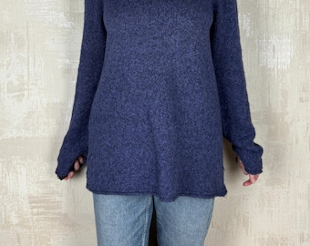 Gudrun Sjoden Alpaca Cotton Knit Purple Women's Sweater Size M