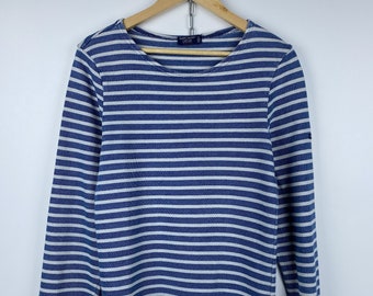 Saint James L'atelier Striped Breton Long Sleeve Pulover Made in France Size S