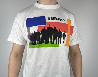 Vintage UB40 World Tour 1998 Men's T-shirt Size L-XL Retro Band Tee