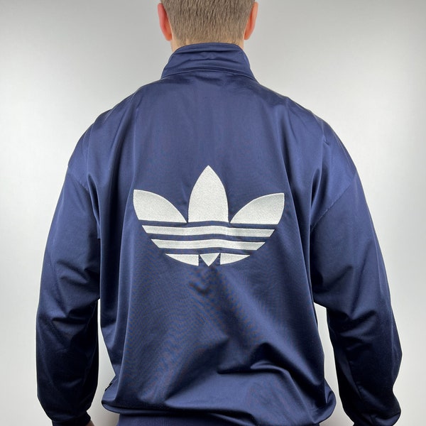 90's Adidas Retro Big Logo Vintage Men's Track Jacket Tracksuit Top Size L Athletic