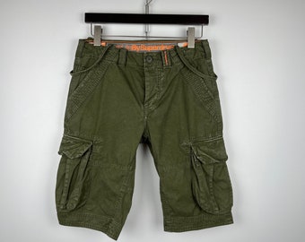 Short cargo militaire SuperDry Core Lite Combat pour hommes, taille S, vert