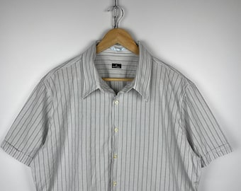 Men's PS Paul Smith Striped Short Sleeve Shirt Size XXL (2XL)