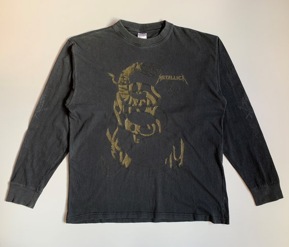 Rare! 90s Metallica Fukinca Mens Long Sleeve T-shirt Retro Merch  